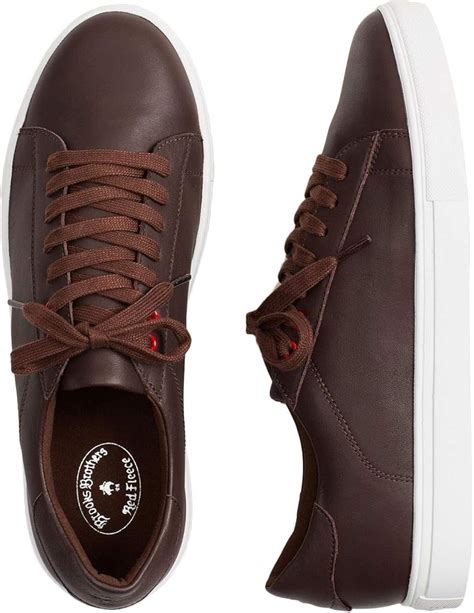 Brooks Brothers Men's Leather Sneakers: Amazon.co.uk: Shoes & Bags