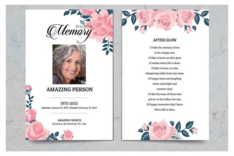 Memorial Card Template Download