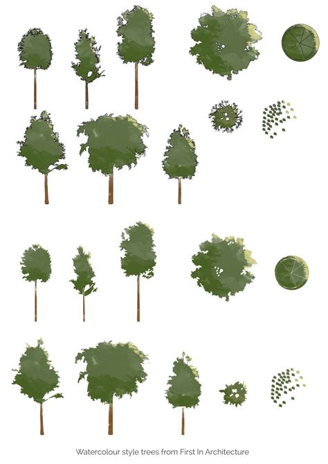 Colour Trees – Free PSD Download No. 2 | Tree photoshop, Landscape architecture graphics ...