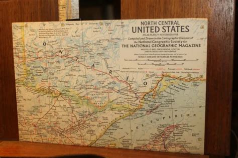 VINTAGE NATIONAL GEOGRAPHIC Map North Central United States November 1958 $5.00 - PicClick
