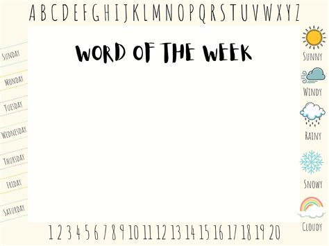 Word of the Week Poster - Etsy