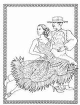 Fashion coloring Pages  Flamenco Girl Countries > Spain sketch template