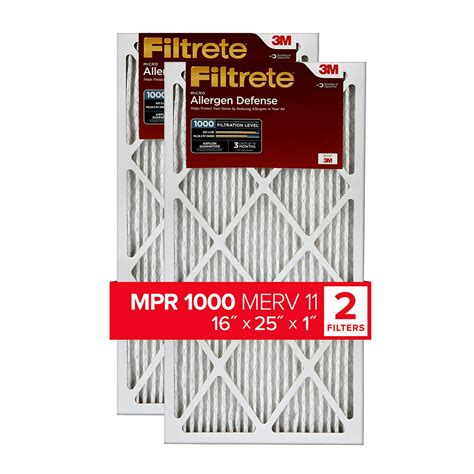 Buy Filtrete 16x25x1 Air Filter, MPR 1000, MERV 11, Micro en Defense 3 ...