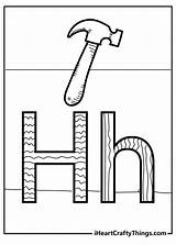 Letter H Coloring Page sketch template