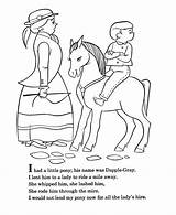 BlueBonkers  Nursery Rhymes Coloring Page Sheets I Had A Little Pony sketch template