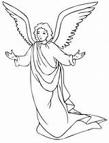 Pretty Angel Coloring Page  Free Printable Pages For Kids sketch template