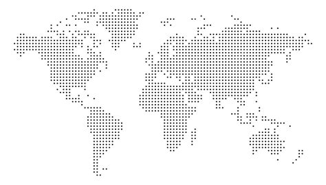 Premium Vector | Dotted world map on white background