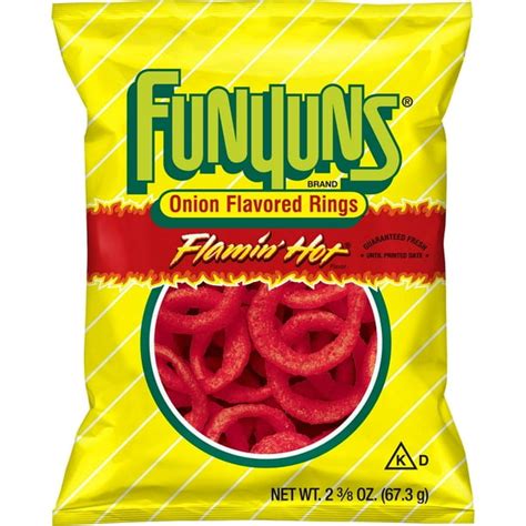 Funyuns Flamin' Hot Onion Flavored Rings 2.37 oz. Bag - Walmart.com - Walmart.com