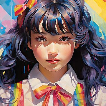 "Retro 80s Japanese Rainbow Magazine Cover Art" Canvas Print for Sale by AeonAcademy | Redbubble