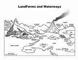 Geography Physical Features Coloring Pages sketch template