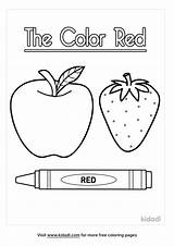 Things That Are Red Coloring Pages sketch template