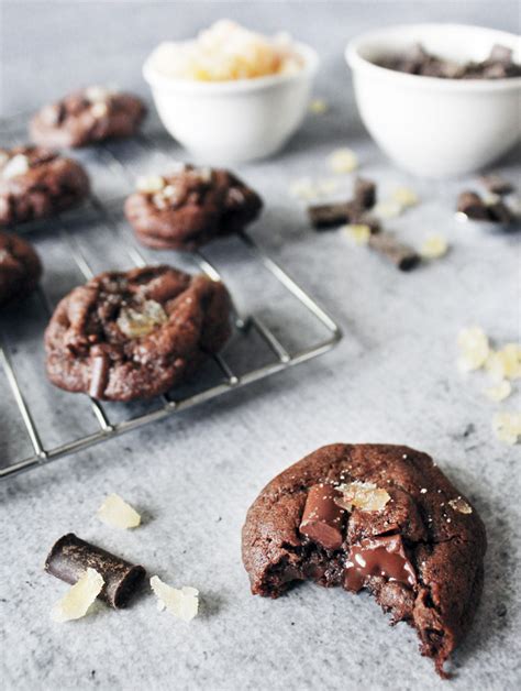 Chocolate & Candied Ginger Cookies