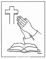 Praying Hands Catholic Rosary Coloring Pages Drawing Prayers Easy  sketch template