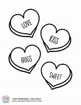 Valentine Candy Heart Coloring Pages sketch template