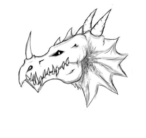 Dragon Skull Drawing at GetDrawings | Free download