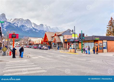 Town of Canmore in the Canadian Rockies of Alberta, Canada Editorial Image - Image of gateway ...