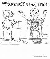 Hospital Room Coloring Page Pages sketch template