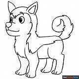 Husky Coloring Page  Easy Drawing Guides sketch template