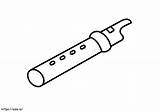 Flute Coloring Pages Printable Sketch Page sketch template