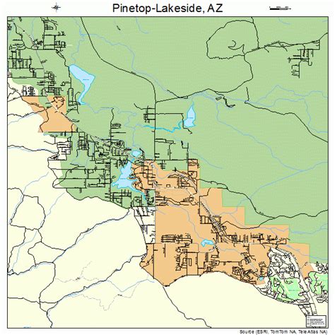 Pinetop-Lakeside Arizona Street Map 0455980