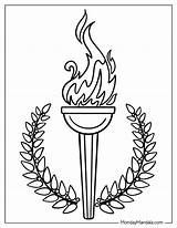 Olympic Torch Coloring Pages sketch template