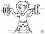 Weight Lifting Coloring Page For Kids  Free Printable In 2024 Weight sketch template