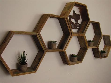 Buy Custom Reclaimed Honeycomb Hexagon Geometric Shelves, Nursery ...