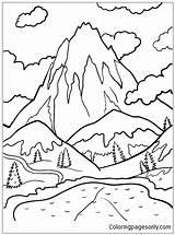 61 Mountains Coloring Pages  ColoringPagesOnlycom sketch template