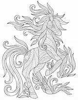 Coloring Printable Sheets For Adults Horses  Free Sheet sketch template
