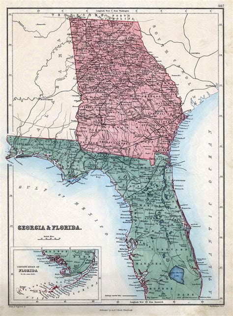 Map Of Georgia Florida Border | Cities And Towns Map