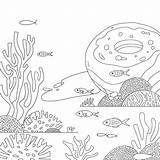 Ocean Scene Printable coloring Page  Download Print Or Color Online sketch template