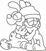 Garfield Lasagna Coloring Page Pages sketch template