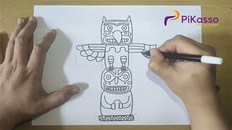 How to Draw a Totem Pole Easy step by step - YouTube