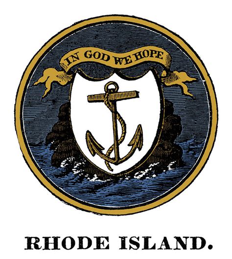 Rhode Island State Seal Drawing by Granger - Pixels