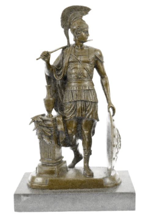 Bronze Sculpture Odysseus Greek Soldier Spartan With Spear And Statue ...