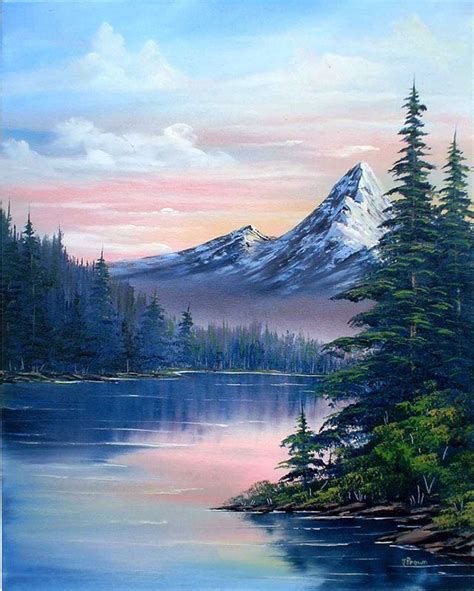 Mountain Landscape Painting, Landscape Paintings Acrylic, Nature Art Painting, Mountain ...