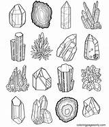 Crystal Coloring Pages Printable sketch template