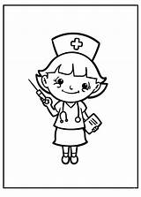 Adorable Enfermera Para Colorear Imprimir E Dibujar –ColoringOnlyCom sketch template