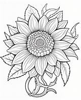 Sunflower Mandala Coloring Page  Premium AI Generated Image sketch template