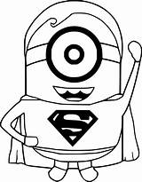 Minion Superman Coloring Pages  Cool sketch template