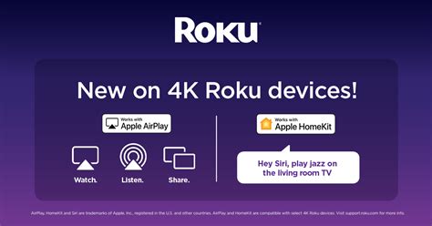 Apple AirPlay and HomeKit now available on 4K Roku devices