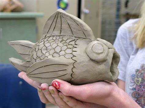 Creative Clay Fish Sculpture