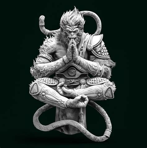 ArtStation - "The Monkey King", DANIAR JOLDOSHBEK | Monkey art, Modern ...