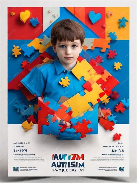 Premium Photo | Illustration of Autism Awareness Day Flyer Poster