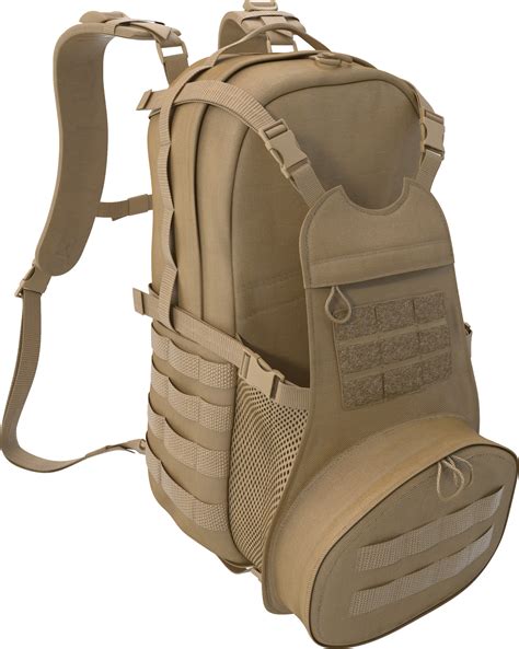Military backpack PNG image