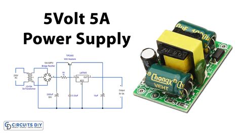 5V Power Supply (5A) using TIP2955 Power Transistor