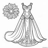 Elegant Evening Gown Coloring Page 37994 30049 sketch template