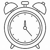 Alarm clock coloring Page Outline Book Line Art Drawing  sketch template