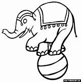 transmissionpress Circus Elephant Coloring Pages sketch template