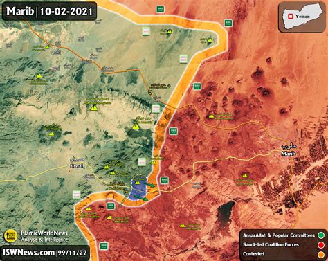 Yemen: Ansar Allah Advance East Of Sarwah (Map Update) - Islamic World News